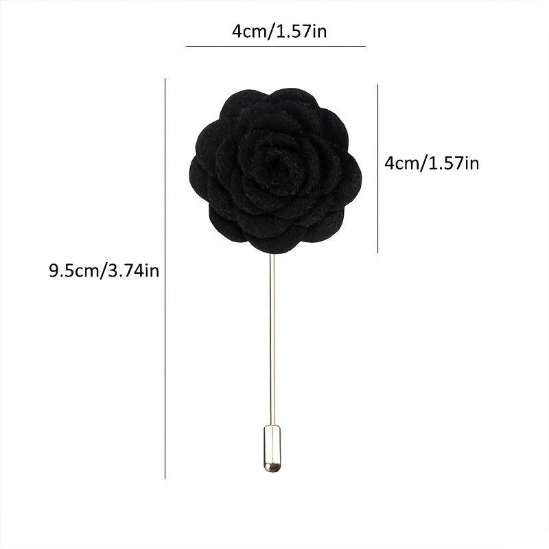 Chest Flower Two Tone Collar Suit Brooch Wedding Pin