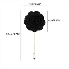 Chest Flower Two Tone Collar Suit Brooch Wedding Pin