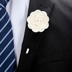 Chest Flower Two Tone Collar Suit Brooch Wedding Pin