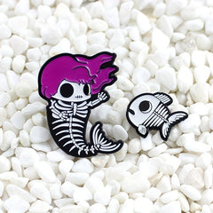 Mermaid Doll & Small Fish Baby Brooch Jewelry