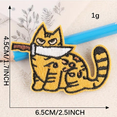 5pcs Cat Embroidery DIY Patch for Clothes Backpack Hat