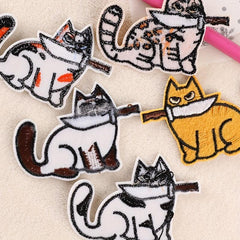 5pcs Cat Embroidery DIY Patch for Clothes Backpack Hat