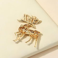 Unisex Deer Brooch Pin