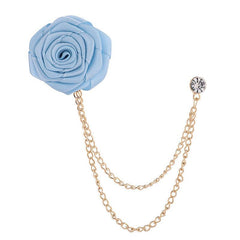 Couple Style Rose Brooch Tassel Chain Suit Chest Jewelry