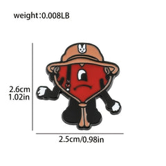 Bad Bunny Metal Oil Drip Brooch For Men