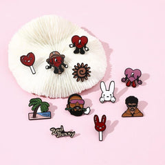 Bad Bunny Metal Oil Drip Brooch For Men