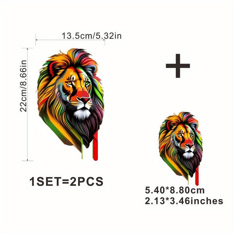 Colorful Lion Iron On Sublimation Stickers Heat Press Decals