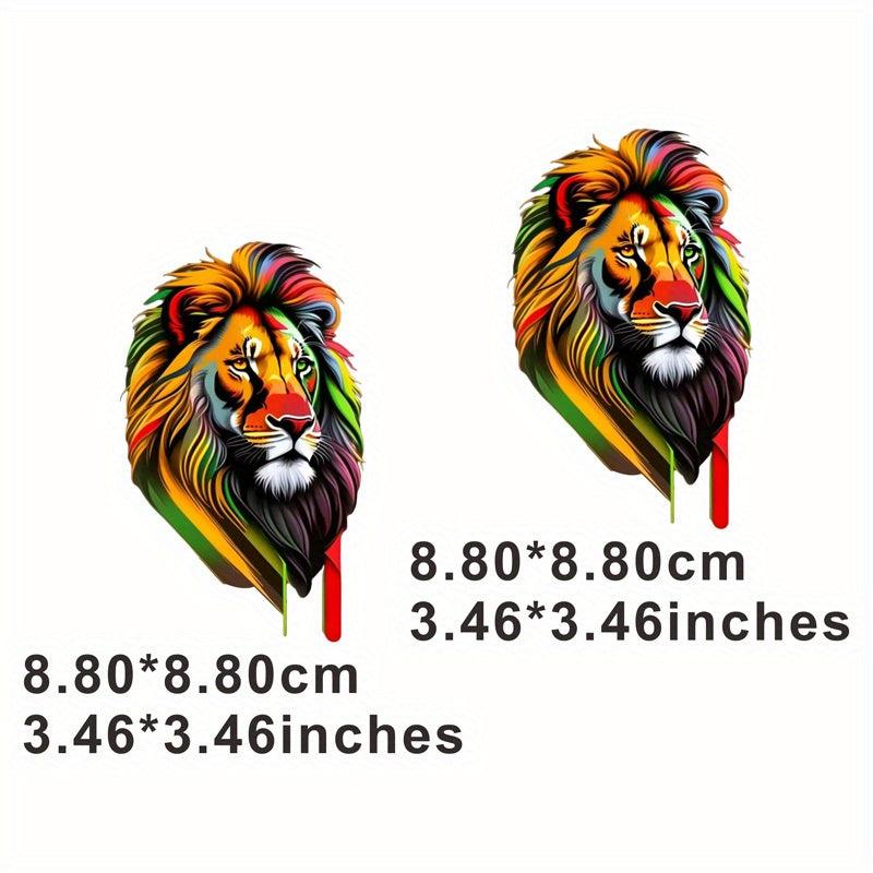 Colorful Lion Iron On Sublimation Stickers Heat Press Decals