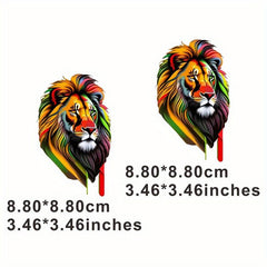 Colorful Lion Iron On Sublimation Stickers Heat Press Decals