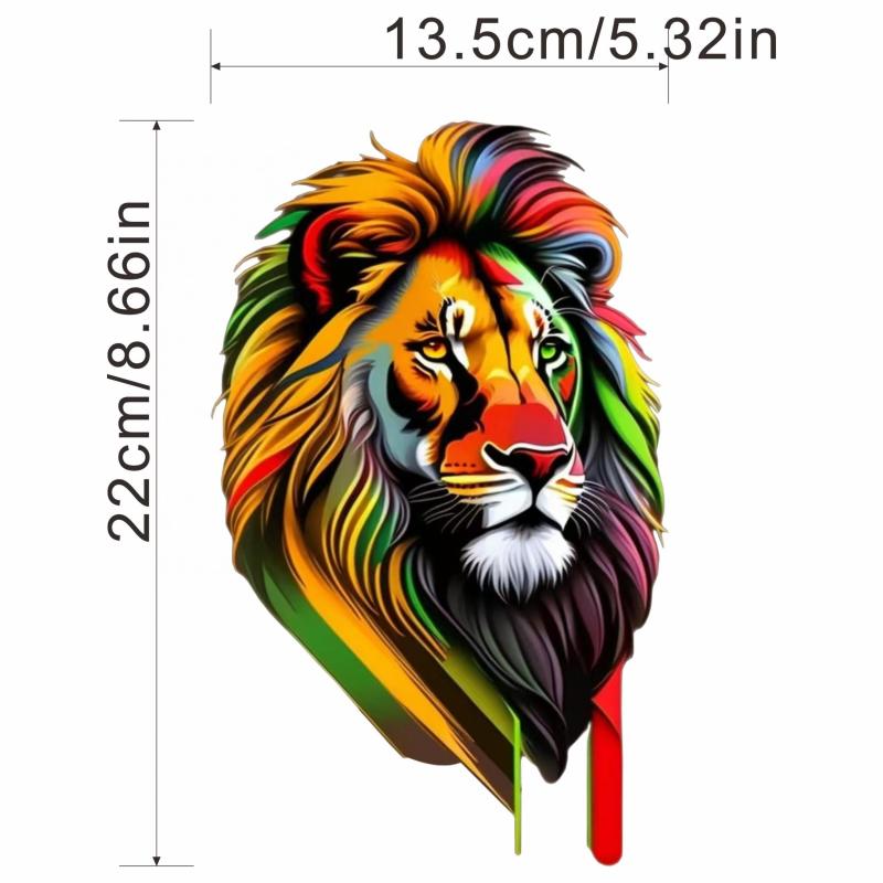 Colorful Lion Iron On Sublimation Stickers Heat Press Decals
