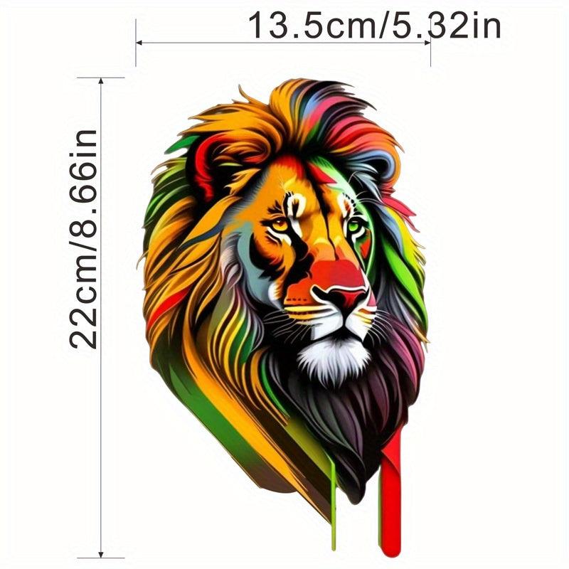 Colorful Lion Iron On Sublimation Stickers Heat Press Decals