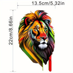 Colorful Lion Iron On Sublimation Stickers Heat Press Decals