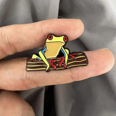 Frog Cat Turtle Enamel Pin Set