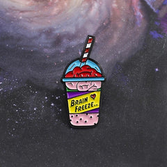 Brain Freeze Intestine Pearl Milk Tea Brooch