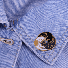 Cat Brooch Set - Sun Moon Stars Cats