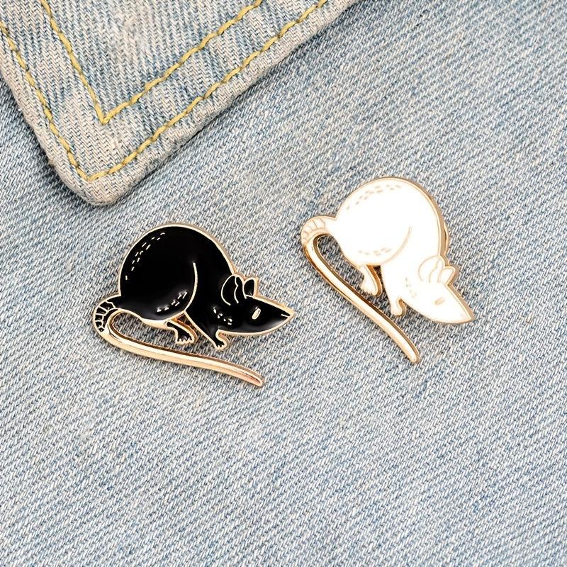 Mouse & Cheese Enamel Pin Set Lapel Pin For Clothes & Bag