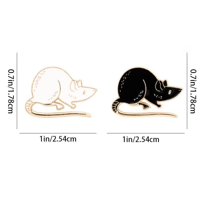 Mouse & Cheese Enamel Pin Set Lapel Pin For Clothes & Bag