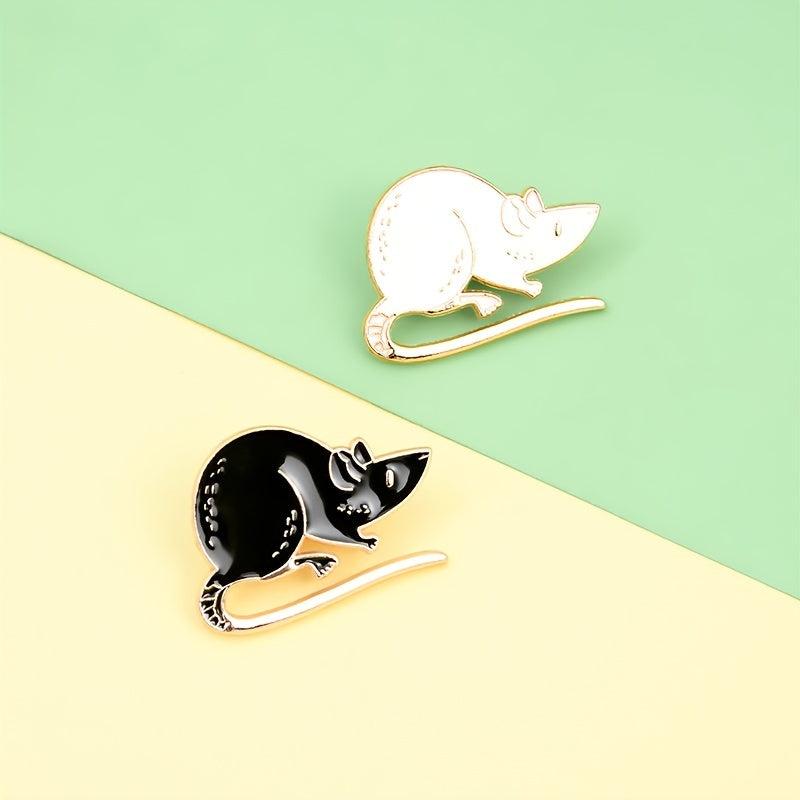 Mouse & Cheese Enamel Pin Set Lapel Pin For Clothes & Bag