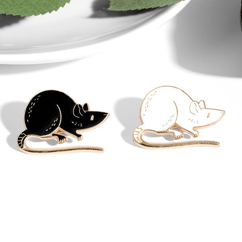 Mouse & Cheese Enamel Pin Set Lapel Pin For Clothes & Bag