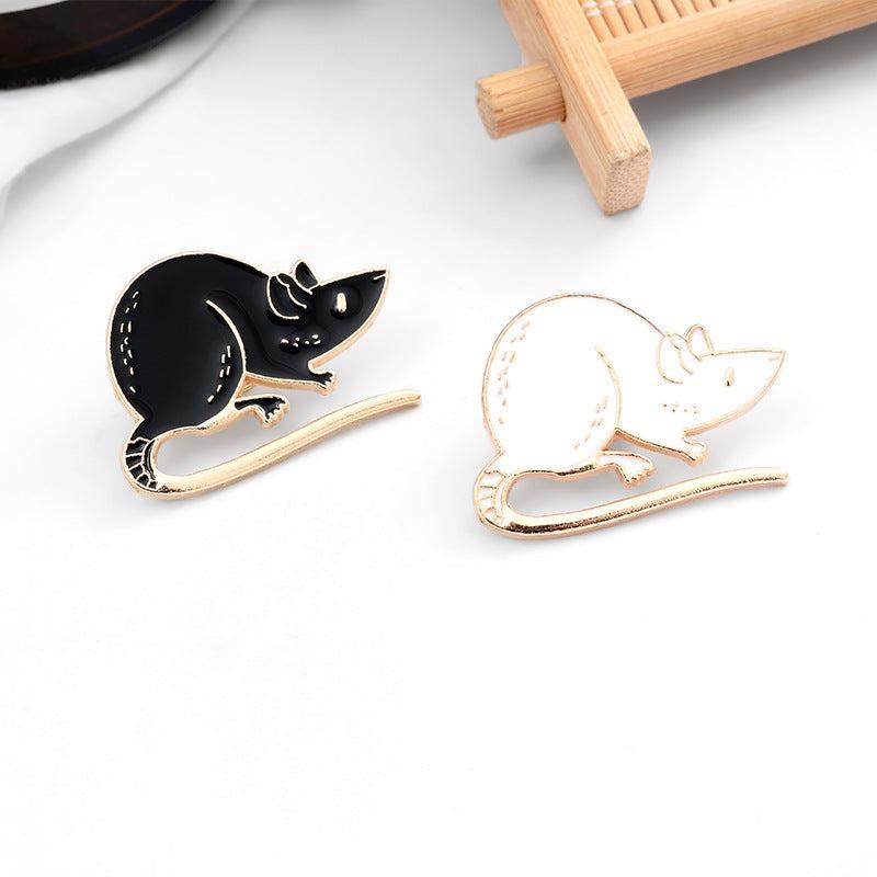 Mouse & Cheese Enamel Pin Set Lapel Pin For Clothes & Bag