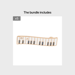 Minimalism Love Music Brooch Aluminum Alloy