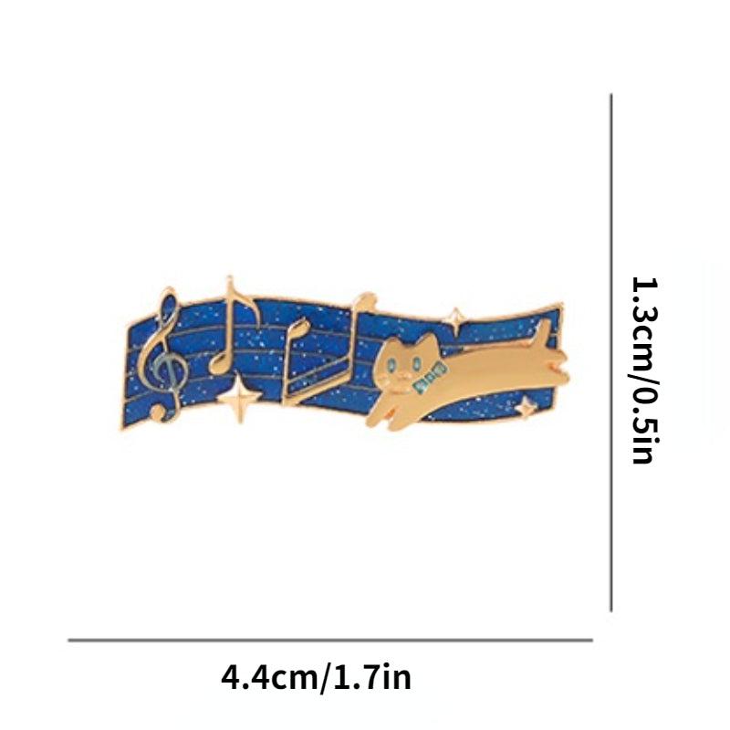 Minimalism Love Music Brooch Aluminum Alloy