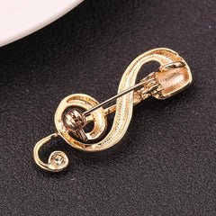 European American Retro Microphone Brooch Classic Note Microphone Jewelry