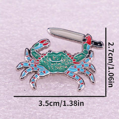 Alloy Crab Shape Brooch