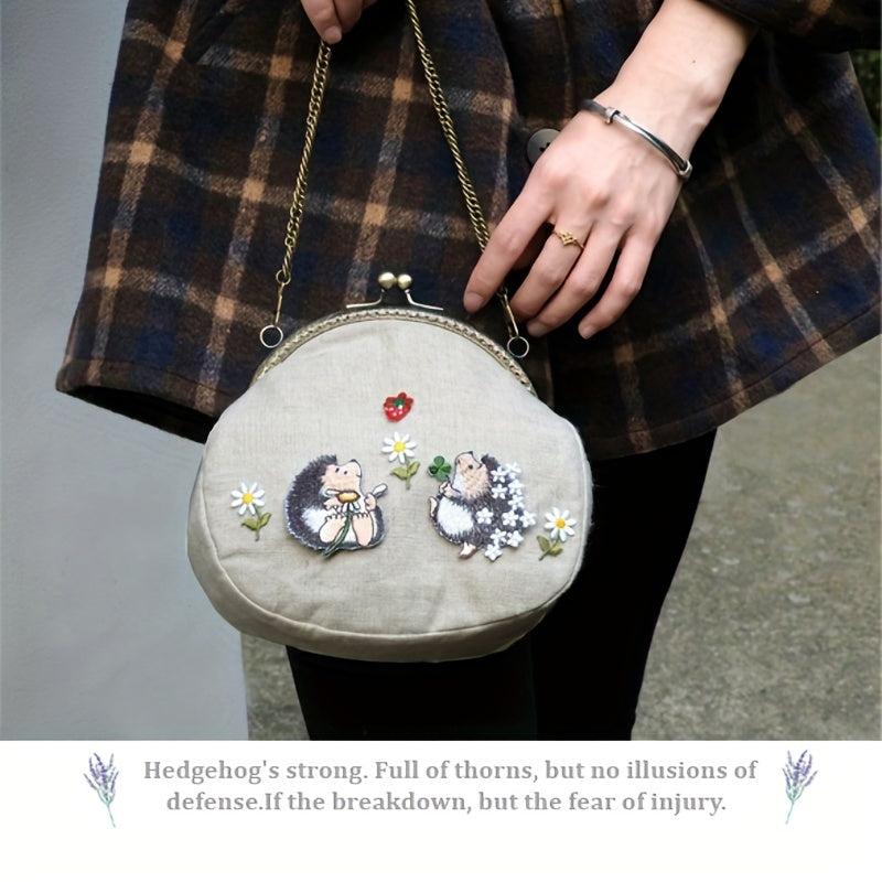 2pcs Hedgehog Embroidered Patches Iron On Sew Applique Animal Clothing Jacket