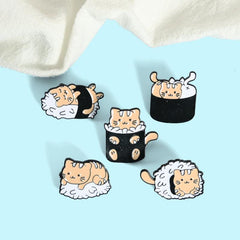 Cat Pillow Pet Nest Brooch For Men Kitten Pins