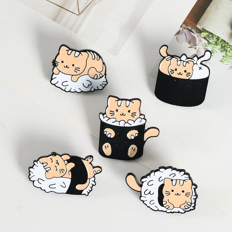 Cat Pillow Pet Nest Brooch For Men Kitten Pins