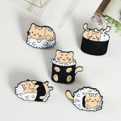 Cat Pillow Pet Nest Brooch For Men Kitten Pins