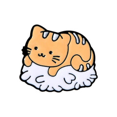 Cat Pillow Pet Nest Brooch For Men Kitten Pins