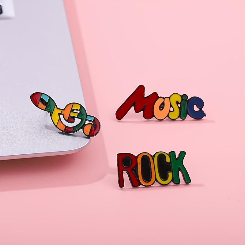 Music Series Novelty Buttons & Pins Notes Guitar Violin Gift