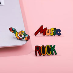 Music Series Novelty Buttons & Pins Notes Guitar Violin Gift