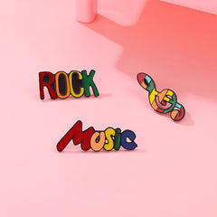 Music Series Novelty Buttons & Pins Notes Guitar Violin Gift