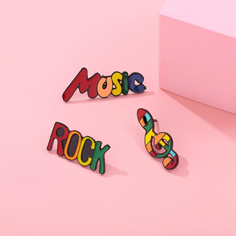 Music Series Novelty Buttons & Pins Notes Guitar Violin Gift