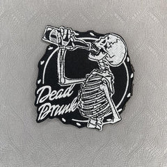 Heavy Industry Skull Guitar Crow Embroidery Sticker