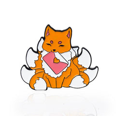 Fox Pattern Brooch for Backpack Jeans