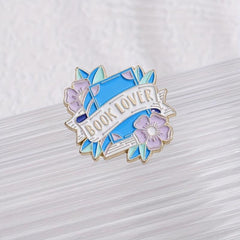 Flower Book Brooch Enamel Lapel Pin Backpack Clothing Hat Brooch Pin