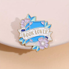 Flower Book Brooch Enamel Lapel Pin Backpack Clothing Hat Brooch Pin