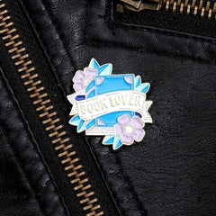 Flower Book Brooch Enamel Lapel Pin Backpack Clothing Hat Brooch Pin