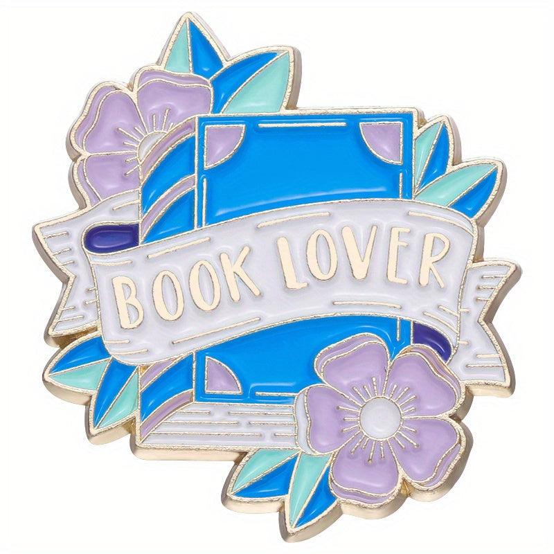 Flower Book Brooch Enamel Lapel Pin Backpack Clothing Hat Brooch Pin