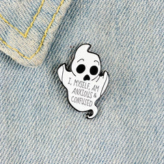 Halloween Enamel Pin Ghost Brooch Women Gift
