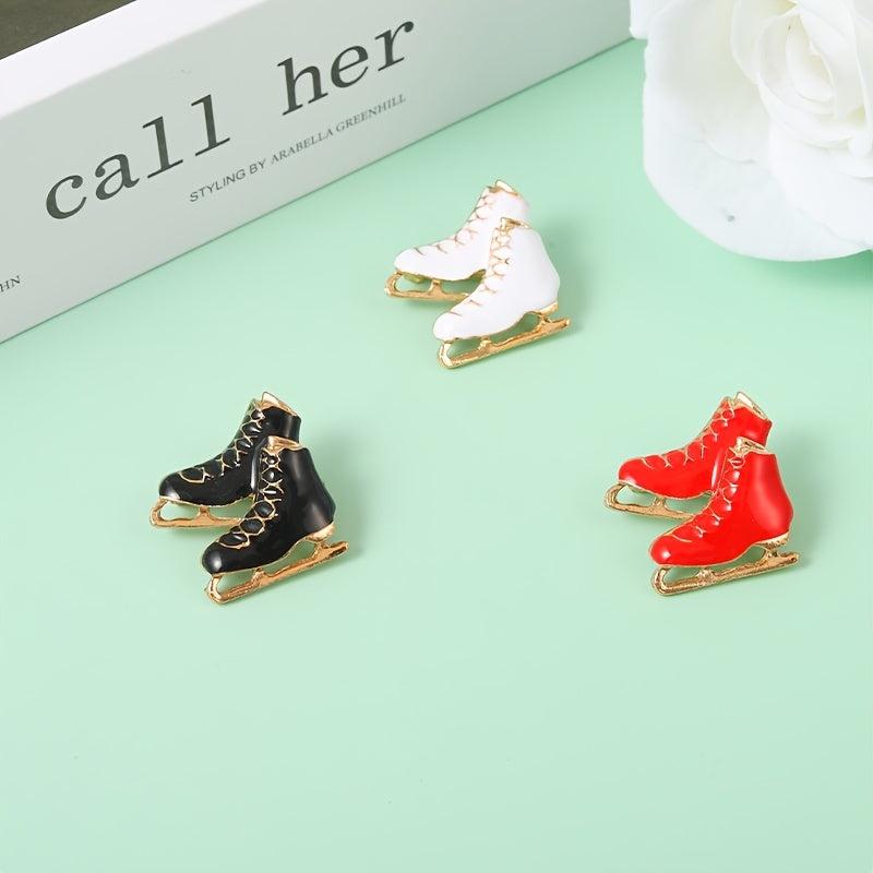 Ice Skating Brooch Team Sport Skater Jewelry Enamel Pin