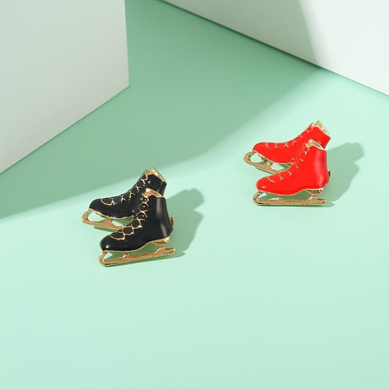 Ice Skating Brooch Team Sport Skater Jewelry Enamel Pin