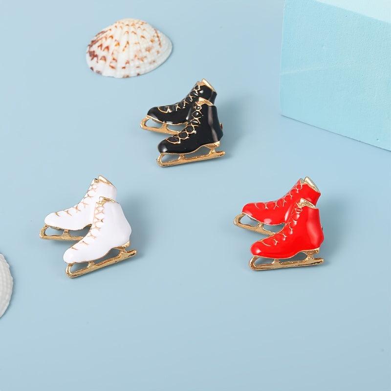 Ice Skating Brooch Team Sport Skater Jewelry Enamel Pin