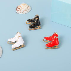 Ice Skating Brooch Team Sport Skater Jewelry Enamel Pin