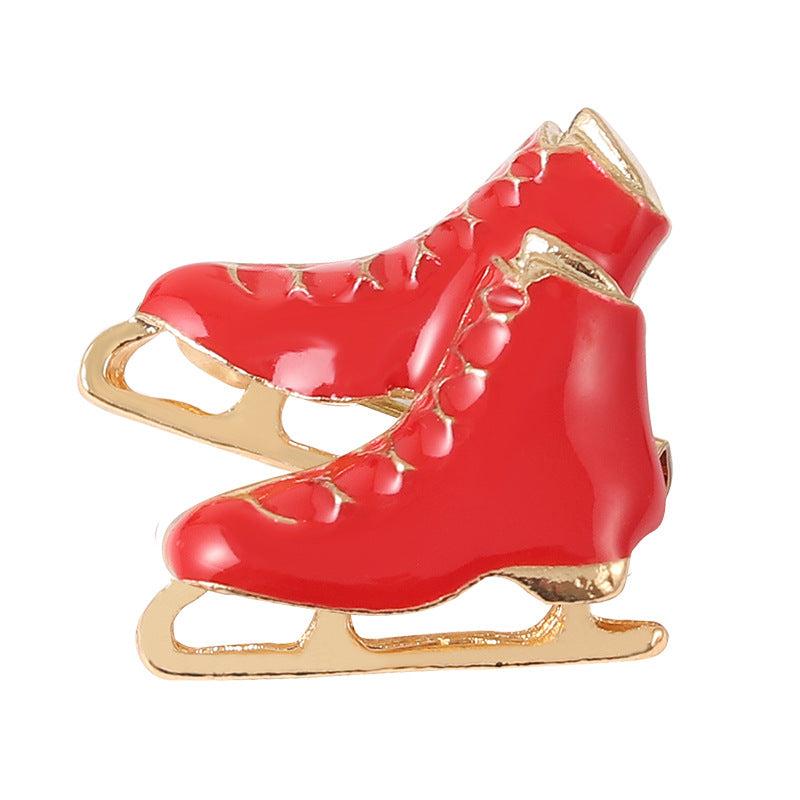 Ice Skating Brooch Team Sport Skater Jewelry Enamel Pin