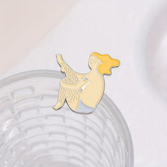 Angry Leg Hair Pins Ginger Girl Brooches Backpack Hat Brooch